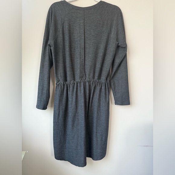 Kyodan Dark Grey Super Soft Cinch Tie Waist Dress - Size M - Picture 2 of 3